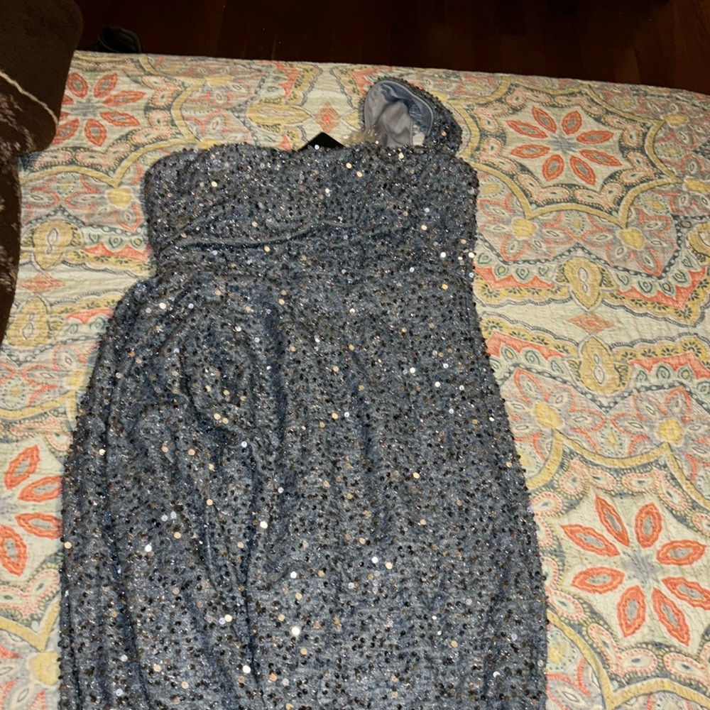 Miss Ord dress in silver size Large never worn it just didn’t fit